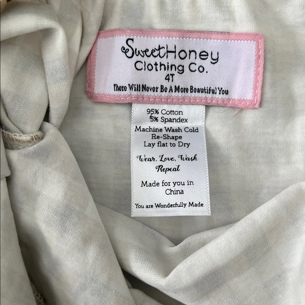 Sweethoney Brown Checkered Long Sleeve ruffed Bodysuit leotard 4T